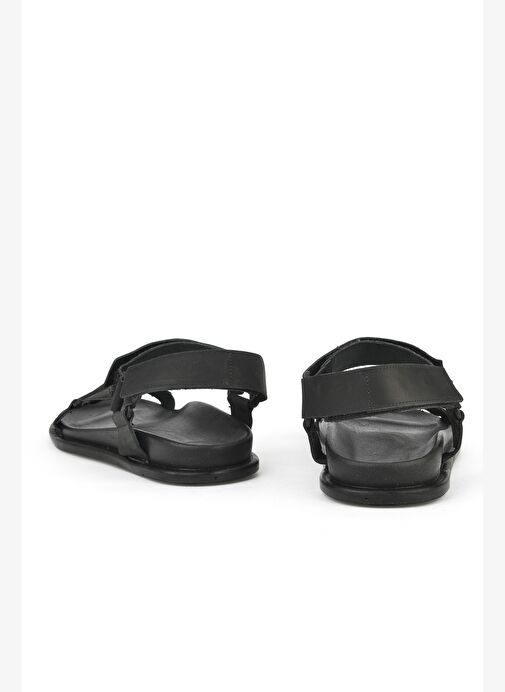 Ziya, Erkek Hakiki Deri Sandalet 1511052Z5351 Siyah - Görsel 4