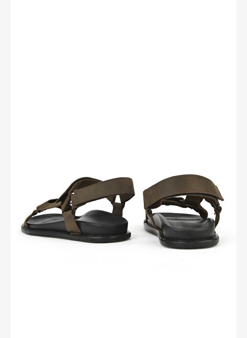 Ziya, Erkek Hakiki Deri Sandalet 1511052Z5351 Haki - Görsel 4