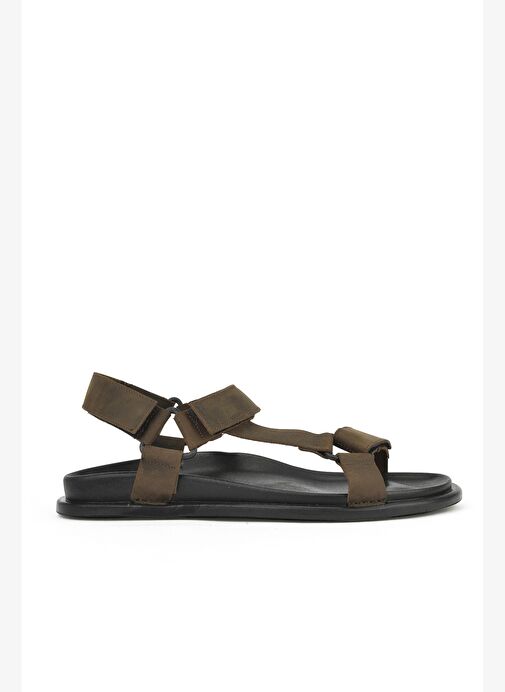 Ziya, Erkek Hakiki Deri Sandalet 1511052Z5351 Haki - Görsel 2