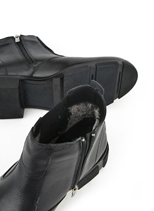 Ziya, Erkek Hakiki Deri Kürklü Bot 153999Z0171 Siyah - Görsel 5