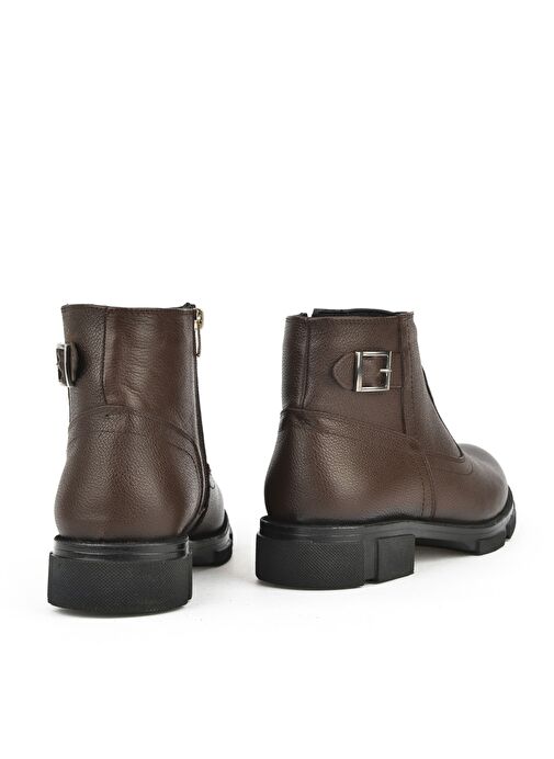 Ziya, Erkek Hakiki Deri Kürklü Bot 153999Z044 Kahve - Görsel 4