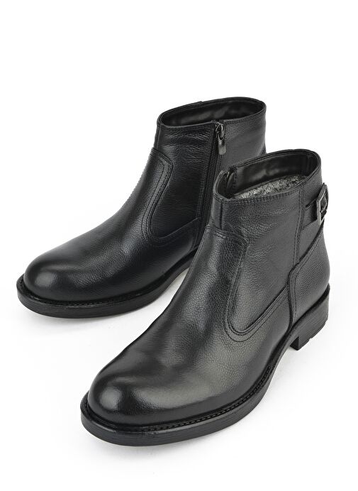 Ziya, Erkek Hakiki Deri Kürklü Bot 153999Z0442 Siyah - Görsel 6