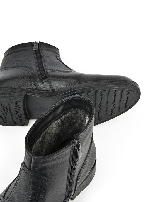 Ziya, Erkek Hakiki Deri Kürklü Bot 153999Z0442 Siyah - Görsel 5