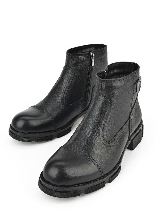 Ziya, Erkek Hakiki Deri Kürklü Bot 153999Z0441 Siyah - Görsel 6