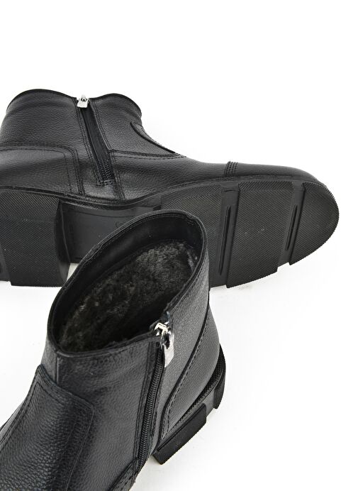 Ziya, Erkek Hakiki Deri Kürklü Bot 153999Z0441 Siyah - Görsel 5