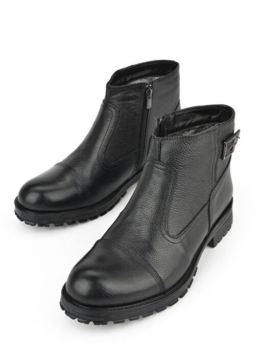 Ziya, Erkek Hakiki Deri Kürklü Bot 153999Z04412 Siyah - Görsel 6