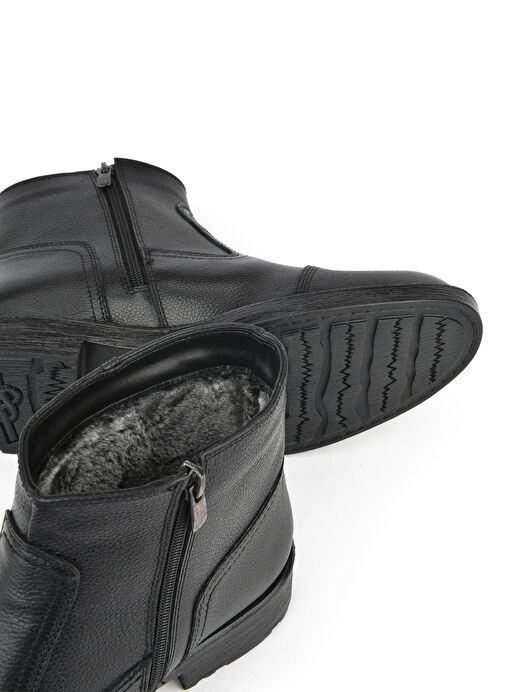 Ziya, Erkek Hakiki Deri Kürklü Bot 153999Z04413 Siyah - Görsel 5