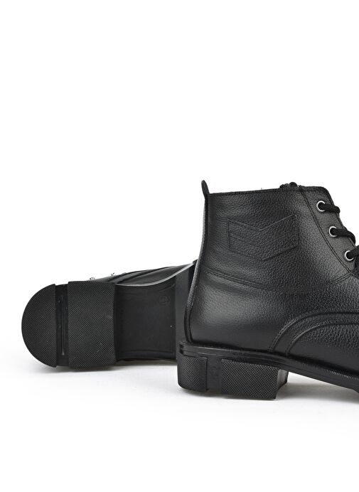 Ziya, Erkek Hakiki Deri Kürklü Bot 153999Z045 Siyah - Görsel 5