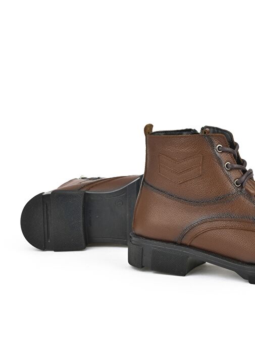 Ziya, Erkek Hakiki Deri Kürklü Bot 153999Z045 Taba - Görsel 5