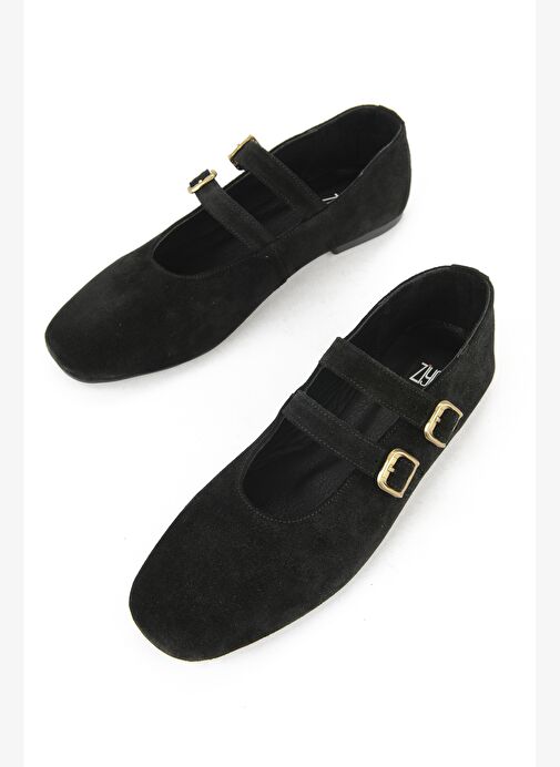 Ziya, Kadın Hakiki Deri Babet 153111Z4083 Siyah - Görsel 6