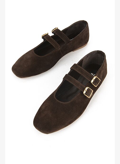 Ziya, Kadın Hakiki Deri Babet 153111Z4083 Kahve - Görsel 6