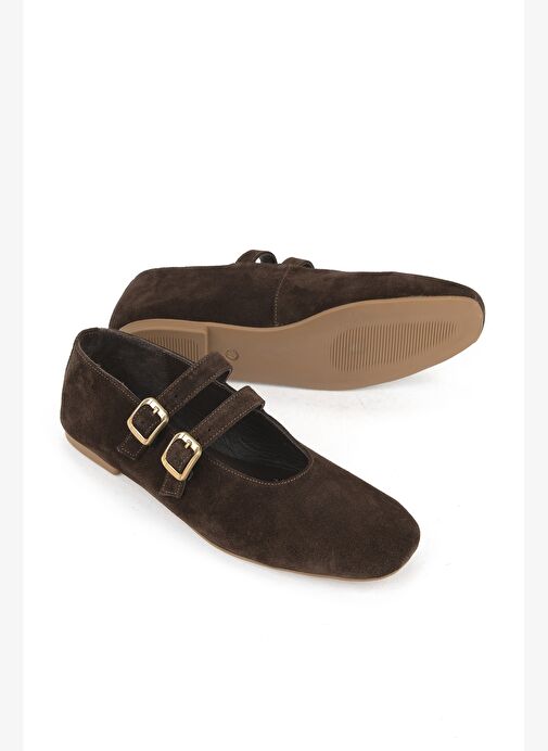 Ziya, Kadın Hakiki Deri Babet 153111Z4083 Kahve - Görsel 5