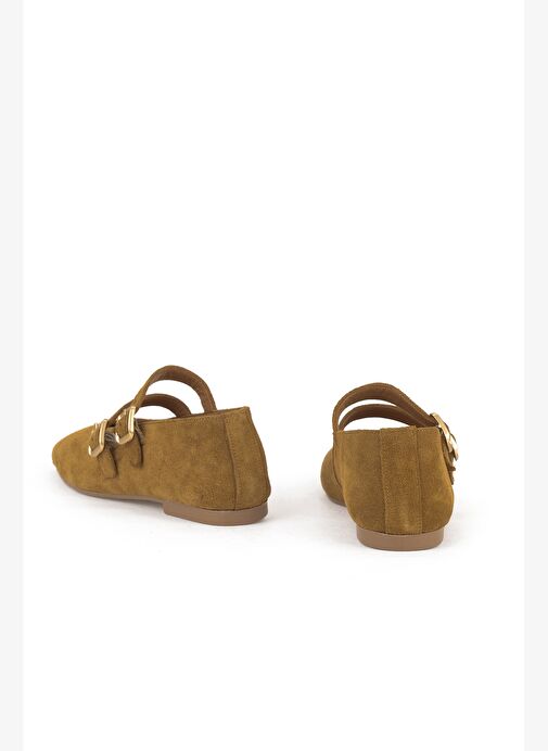 Ziya, Kadın Hakiki Deri Babet 153111Z4083 Camel - Görsel 4