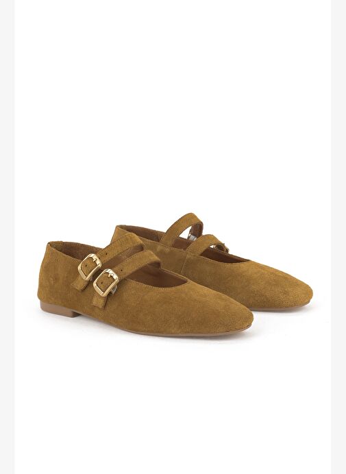 Ziya, Kadın Hakiki Deri Babet 153111Z4083 Camel - Görsel 3