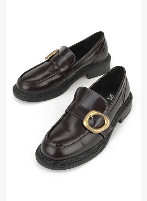 Ziya, Kadın Hakiki Deri Ayakkabı 153111Z22410 Bordo - Görsel 6