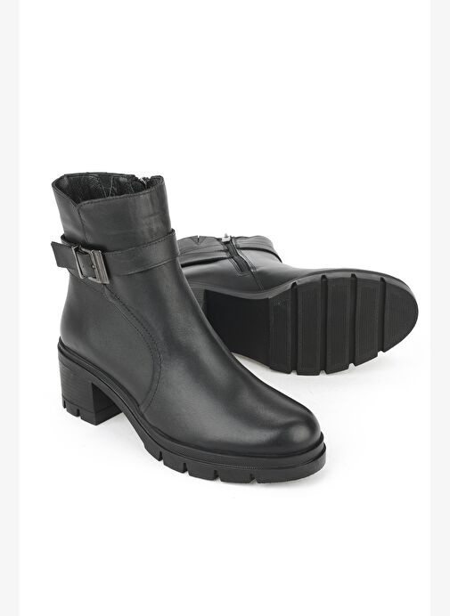 Ziya, Kadın Hakiki Deri Bot 1531022Z7694 Siyah - Görsel 5