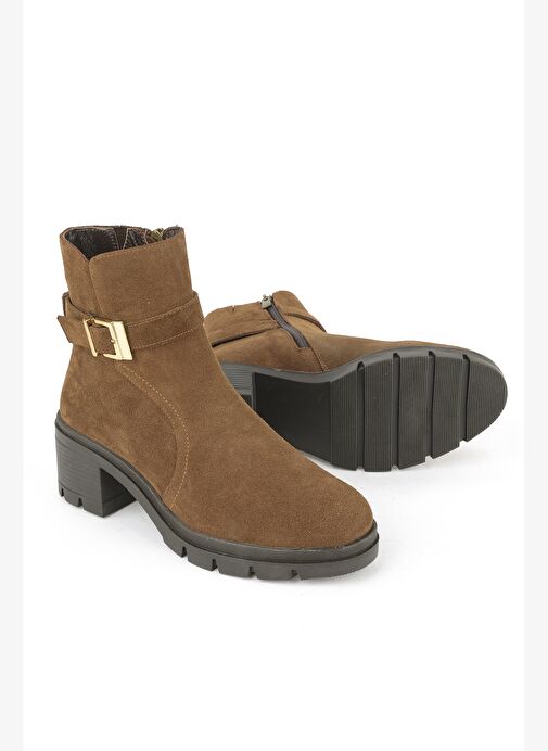 Ziya, Kadın Hakiki Deri Bot 1531022Z76942 Tütün - Görsel 5