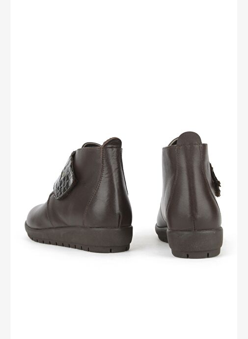 Ziya, Kadın Hakiki Deri Konfor Bot 1531022Z7551 Kahve - Görsel 4