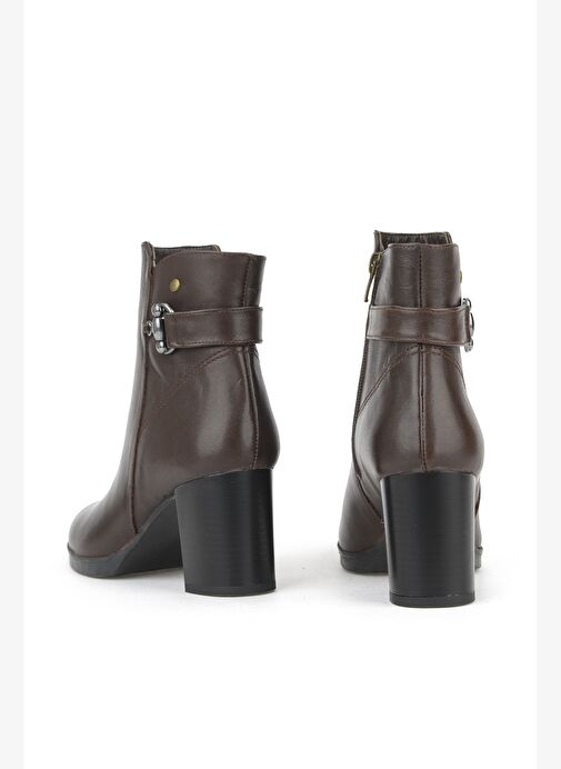 Ziya, Kadın Hakiki Deri Bot 1531022Z7571 Kahve - Görsel 4