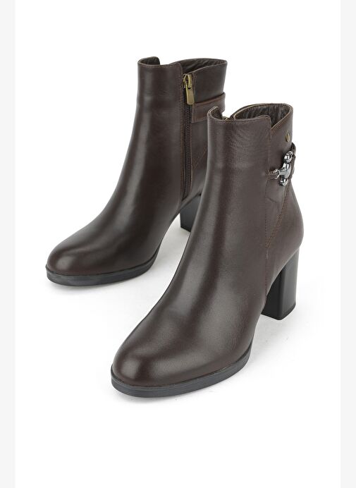 Ziya, Kadın Hakiki Deri Bot 1531022Z7571 Kahve - Görsel 6