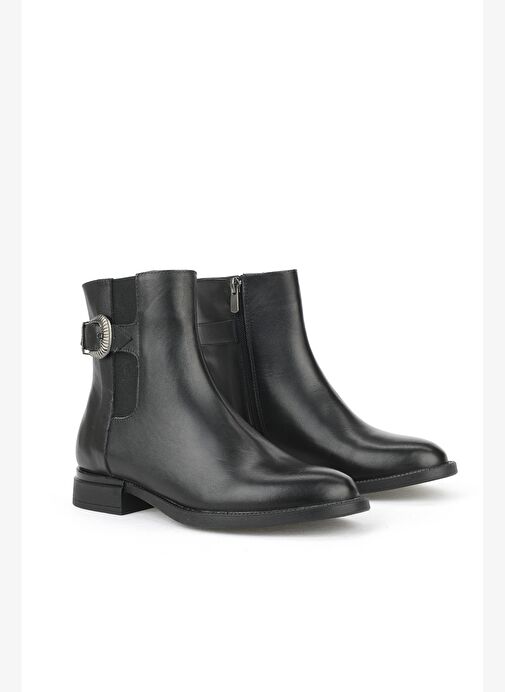 Ziya, Kadın Hakiki Deri Bot 1531022Z7614 Siyah - Görsel 3