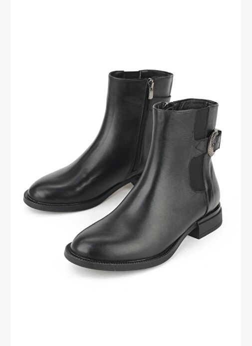 Ziya, Kadın Hakiki Deri Bot 1531022Z7614 Siyah - Görsel 6
