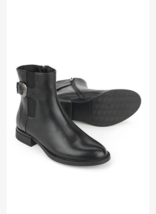 Ziya, Kadın Hakiki Deri Bot 1531022Z7614 Siyah - Görsel 5