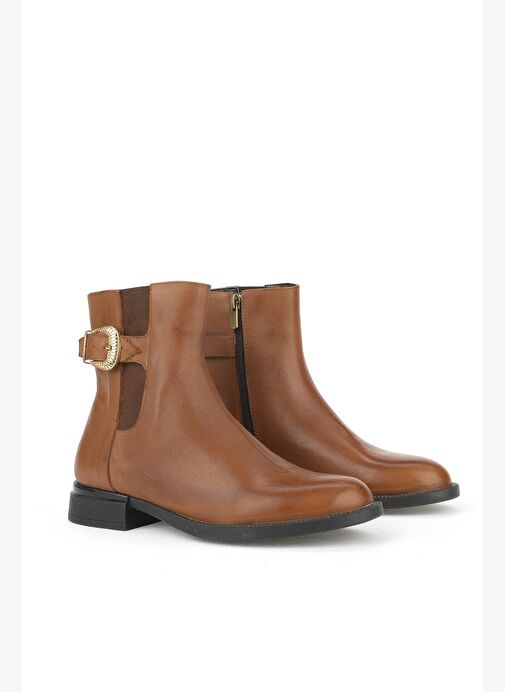 Ziya, Kadın Hakiki Deri Bot 1531022Z7614 Taba - Görsel 3