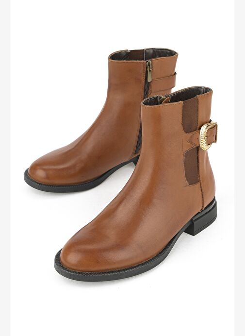 Ziya, Kadın Hakiki Deri Bot 1531022Z7614 Taba - Görsel 6