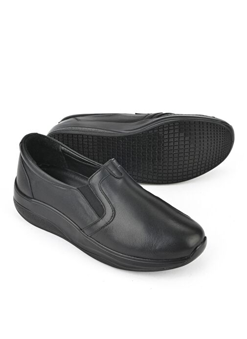 Ziya, Kadın Hakiki Deri Konfor Ayakkabı 15355Z2665 Siyah - Görsel 5