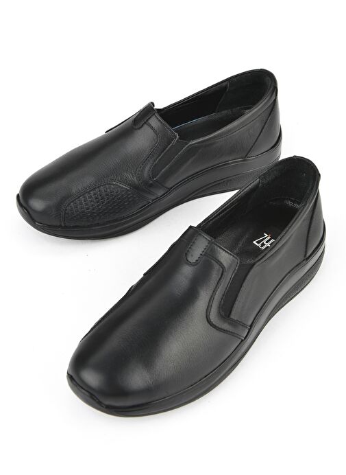 Ziya, Kadın Hakiki Deri Konfor Ayakkabı 15355Z2665 Siyah - Görsel 7