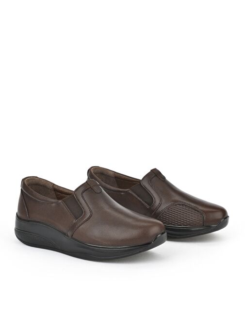 Ziya, Kadın Hakiki Deri Konfor Ayakkabı 15355Z2665 Kahve - Görsel 3