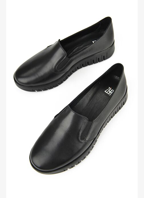 Ziya, Kadın Hakiki Deri Konfor Ayakkabı 15355Z2765 Siyah - Görsel 6