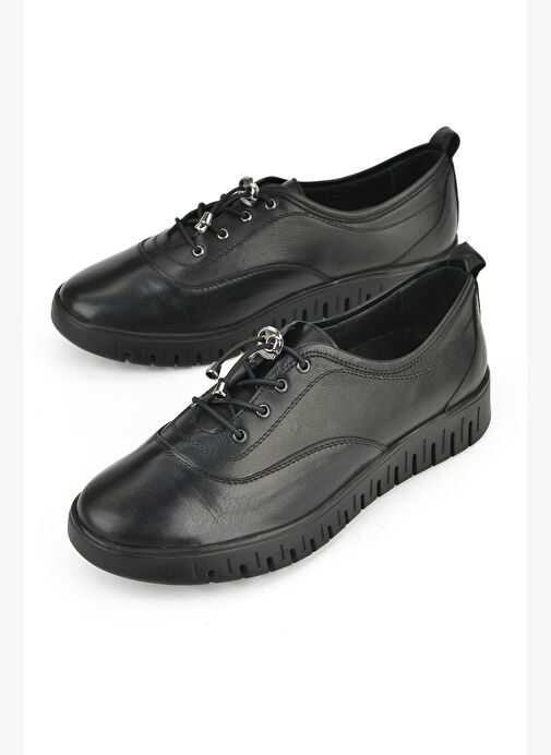 Ziya, Kadın Hakiki Deri Konfor Ayakkabı 15355Z27671 Siyah - Görsel 6