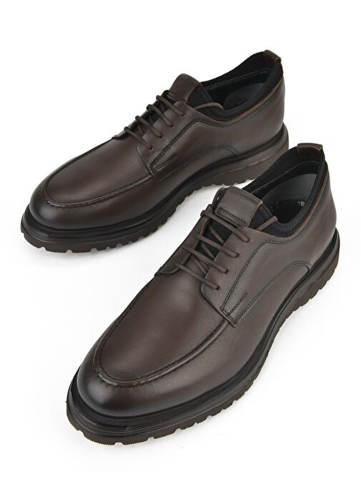 Ziya, Erkek Hakiki Deri Ayakkabı 153498Z17331 Kahve - Görsel 6