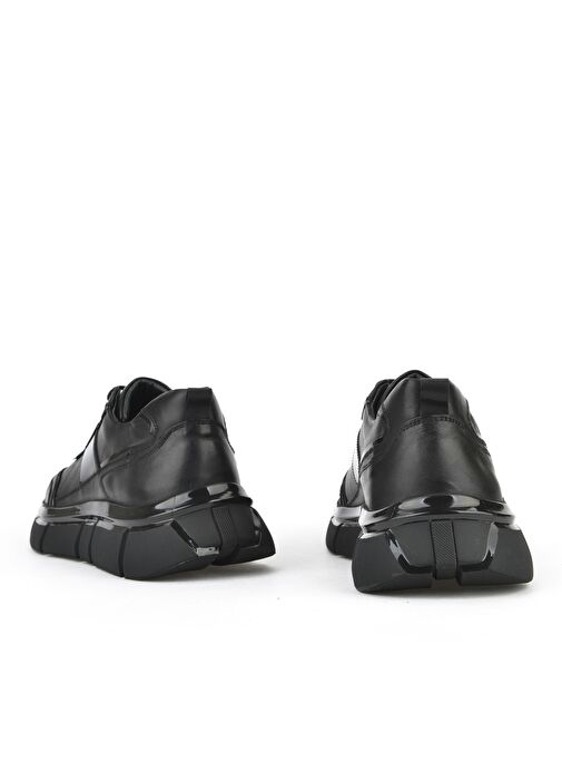 Ziya, Erkek Hakiki Deri Sneaker 153498Z1792 Siyah - Görsel 4