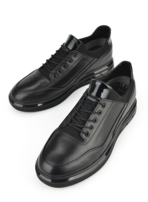 Ziya, Erkek Hakiki Deri Sneaker 153498Z1760 Siyah - Görsel 6