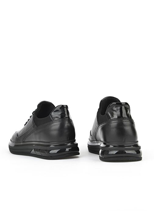 Ziya, Erkek Hakiki Deri Sneaker 153498Z1760 Siyah - Görsel 4