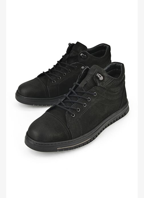 Ziya, Erkek Hakiki Deri Bot 1531040ZK21022 Siyah - Görsel 6