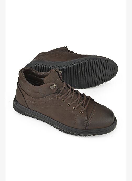 Ziya, Erkek Hakiki Deri Bot 1531040ZK21022 Kahve - Görsel 5