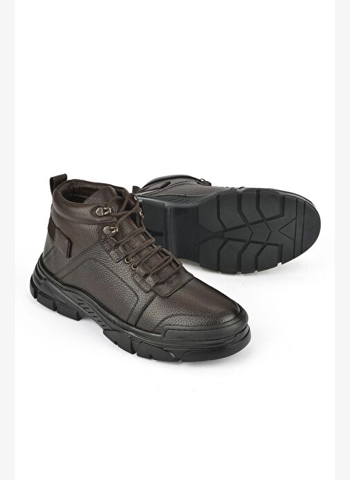 Ziya, Erkek Hakiki Deri Bot 1531040ZK2311 Kahve - Görsel 5