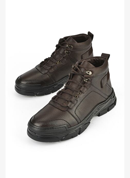Ziya, Erkek Hakiki Deri Bot 1531040ZK2311 Kahve - Görsel 6