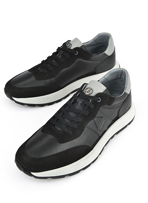Ziya, Erkek Hakiki Deri Sneaker 1531037Z2417 Siyah - Görsel 6