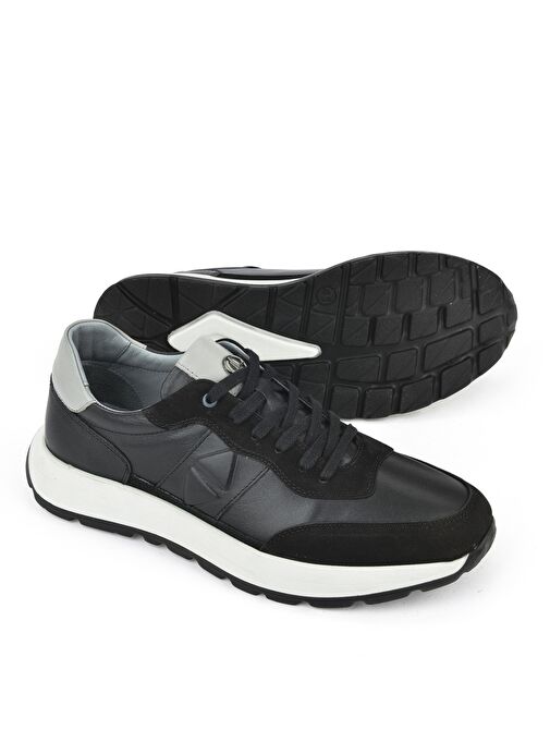 Ziya, Erkek Hakiki Deri Sneaker 1531037Z2417 Siyah - Görsel 5
