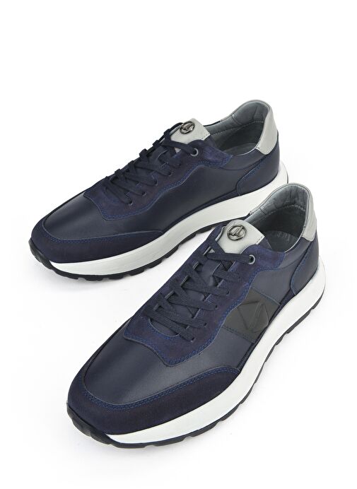 Ziya, Erkek Hakiki Deri Sneaker 1531037Z2417 Lacivert - Görsel 6