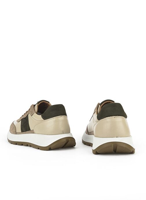Ziya, Erkek Hakiki Deri Sneaker 1531037Z2417 Bej - Görsel 4