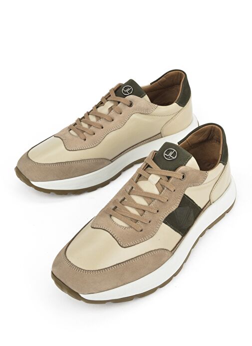 Ziya, Erkek Hakiki Deri Sneaker 1531037Z2417 Bej - Görsel 6