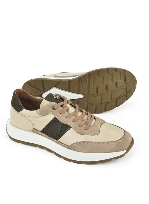 Ziya, Erkek Hakiki Deri Sneaker 1531037Z2417 Bej - Görsel 5