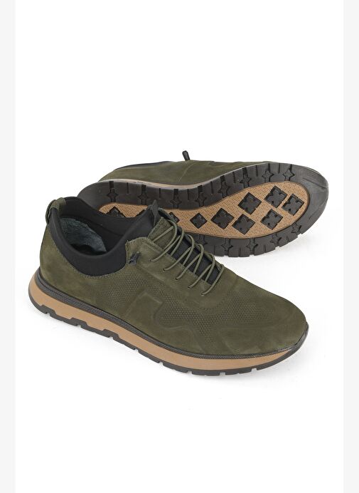 Ziya, Erkek Hakiki Deri Sneaker 1531037Z24112 Haki - Görsel 5