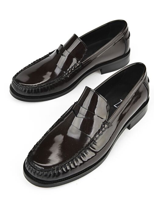 Ziya, Erkek Hakiki Deri Ayakkabı 15350Z6868 Bordo - Görsel 6